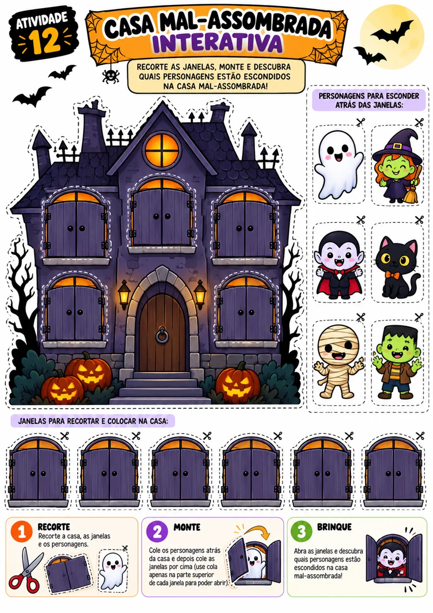 Amostra do PDF: cubo de Halloween